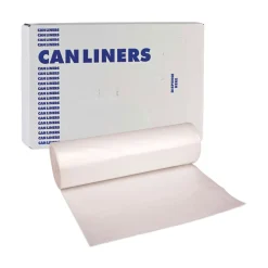 Online 38 in. x 58 in. 60 gal. 14 mic High-Density Can Liners - Natural (200/Carton) Trash & Waste Bins