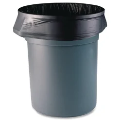Best 38 in. x 60 in. 60 gal. 22 mic High-Density Can Liners - Black (150/Carton) Trash & Waste Bins