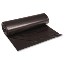 New 38 in. x 58 in. 60 gal. 1.2 mil Recycled Low-Density Polyethylene Can Liners - Black (100/Carton) Trash & Waste Bins