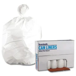 Discount 40 in. x 46 in. 45 gal. 0.6 mil Low-Density Waste Can Liners - White (100/Carton) Trash & Waste Bins