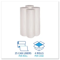 Discount 40 in. x 46 in. 45 gal. 0.6 mil Low-Density Waste Can Liners - White (100/Carton) Trash & Waste Bins