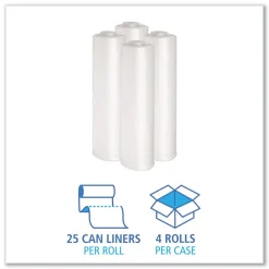 Best 33 in. x 39 in. 1.4 mil 33 gal. Recycled Low-Density Polyethylene Can Liners - Clear (100/Carton) Trash & Waste Bins