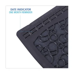Online 17.5 in. x 20 in. 2.0 Rubber Urinal Mat - Black (6/Carton) Cleaning & Janitorial Supplies