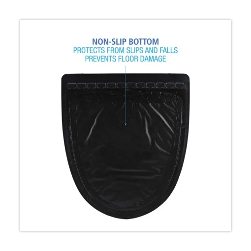 Online 17.5 in. x 20 in. 2.0 Rubber Urinal Mat - Black (6/Carton) Cleaning & Janitorial Supplies