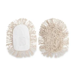 Hot 17.5 in. x 13.5 in. Cotton Wedge Dust Mop Head - White Cleaning & Janitorial Supplies