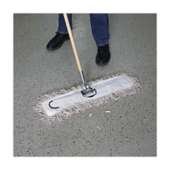 Hot 24 in. x 3 in. Cotton Dust Mop Head - White Cleaning & Janitorial Supplies