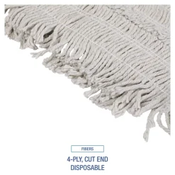 New 18 in. x 5 in. Disposable Cotton Dust Mop Head Cleaning & Janitorial Supplies