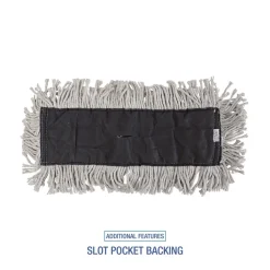 New 18 in. x 5 in. Disposable Cotton Dust Mop Head Cleaning & Janitorial Supplies