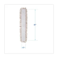 Hot 48 in. x 5 in. Hygrade Cotton Industrial Dust Mop Head - White Cleaning & Janitorial Supplies