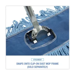 Hot 1 in. x 60 in. Lacquered Wood Swivel Head Clip-On Dust Mop Handle - Natural Cleaning & Janitorial Supplies