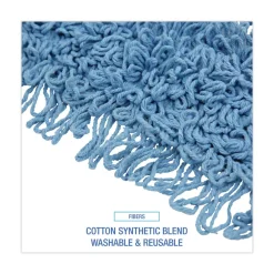 Best 36 in. x 5 in. Looped-End Cotton/ Synthetic Blend Dust Mop Head - Blue Cleaning & Janitorial Supplies