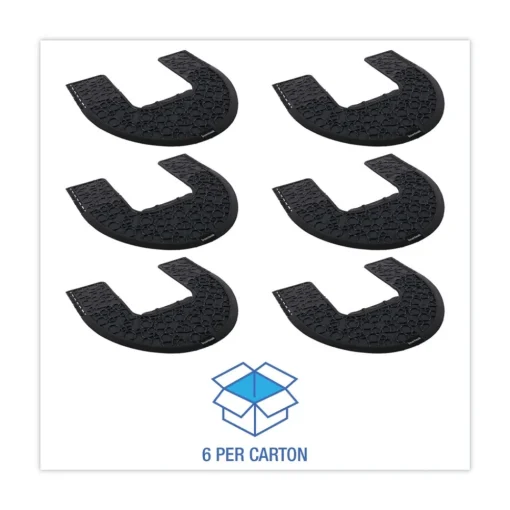 New 22 in. x 22 in. Non-Slip Rubber Commode Mat 2.0 Disposable Toilet Floor Mat - Black (6/Carton) Office Furniture & Lighting