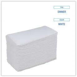 Outlet 17 in. x 15 in. 2-Ply Dinner Napkin - White (3000/Carton) Paper & Dispensers