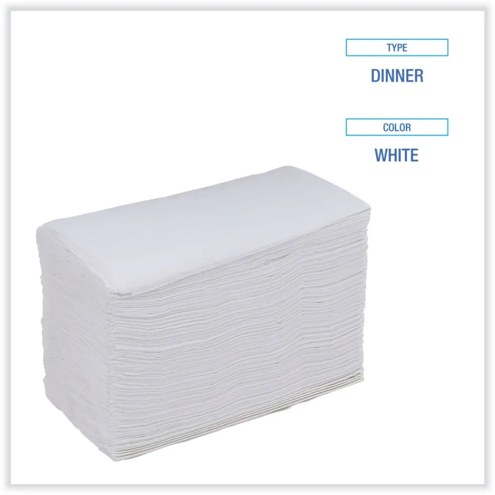 Outlet 17 in. x 15 in. 2-Ply Dinner Napkin - White (3000/Carton) Paper & Dispensers
