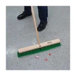 Hot 0.94 in. x 60 in. Threaded End Lacquered Wood Broom Handle - Natural Cleaning & Janitorial Supplies