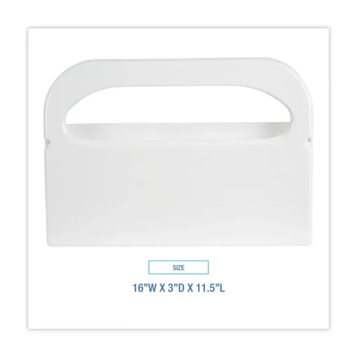 Best 16 in. x 3 in. x 11.5 in. Toilet Seat Cover Dispenser - White (2/Box) Paper & Dispensers
