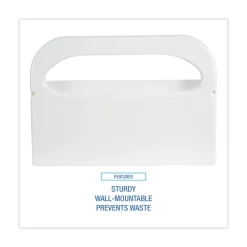 Best 16 in. x 3 in. x 11.5 in. Toilet Seat Cover Dispenser - White (2/Box) Paper & Dispensers