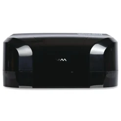 13 in. x 6.75 in. x 8.75 in. Standard Twin Toilet Tissue Dispenser - Black Paper & Dispensers