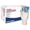 4.4 mil 12 in. Long Powder-Free General-Purpose Latex Gloves - Medium, Natural (100/Box) Cleaning & Janitorial Supplies