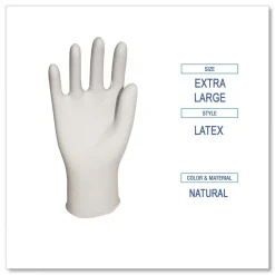 Hot 4.4 mil 9.5 in. Long Powder-Free General-Purpose Latex Gloves - Extra Large, Natural (100/Box, 10 Boxes/Carton) Cleaning & Janitorial Supplies