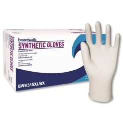 Clearance 4 mil 9.5 in. Long Powder-Free Synthetic Vinyl Gloves - Extra Large, Cream (100/Box, 10 Boxes/Carton) Cleaning & Janitorial Supplies