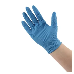 Online 5 mil Disposable General-Purpose Powder-Free Nitrile Gloves - Large, Blue (100/Box) Cleaning & Janitorial Supplies