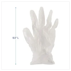 New 3.6 mil Thick 9.5 in. Long Powder-Free Exam Vinyl Gloves - Medium, Clear (100/Box, 10 Boxes/Carton) Cleaning & Janitorial Supplies