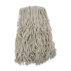 Outlet 24 oz. Banded Cotton Mop Heads - White (12/Carton) Cleaning & Janitorial Supplies