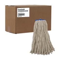 Best 16 oz. Cut-End Lie-Flat Cotton Wet Mop Head - White (12/Carton) Cleaning & Janitorial Supplies