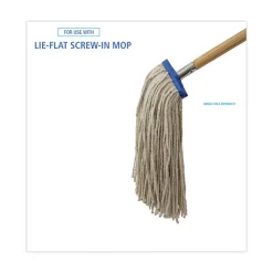 Best 16 oz. Cut-End Lie-Flat Cotton Wet Mop Head - White (12/Carton) Cleaning & Janitorial Supplies