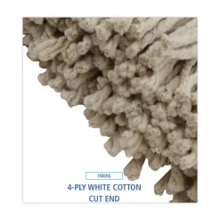 Best 16 oz. Cut-End Lie-Flat Cotton Wet Mop Head - White (12/Carton) Cleaning & Janitorial Supplies
