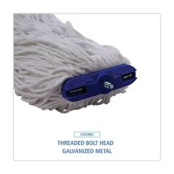 16 oz. Cut-End Lie-Flat Rayon Wet Mop Head - White (12/Carton) Cleaning & Janitorial Supplies