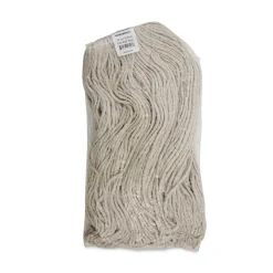 Clearance 32 oz. Economical Lie-Flat Cotton Fiber Mop Head - White (12/Carton) Cleaning & Janitorial Supplies