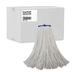 Clearance 20 oz. Economical Lie-Flat Rayon Fiber Mop Head - White (12/Carton) Cleaning & Janitorial Supplies