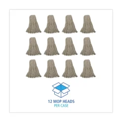Best 32 oz. 4-Ply Cut-End Cotton Mop Head - White (12/Carton) Cleaning & Janitorial Supplies