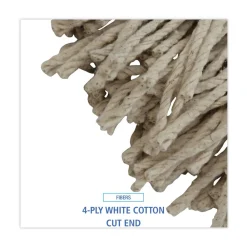 Best 32 oz. 4-Ply Cut-End Cotton Mop Head - White (12/Carton) Cleaning & Janitorial Supplies