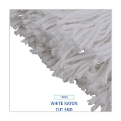 32 oz. Rayon Fiber Premium Standard Head - White (12/Carton) Cleaning & Janitorial Supplies