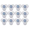 Outlet 3.25 oz. Urinal Screen with Non-Para Deodorizer Block - Green Apple Scent, Blue/White (12/Box) Odor Control