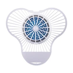 Outlet 3.25 oz. Urinal Screen with Non-Para Deodorizer Block - Green Apple Scent, Blue/White (12/Box) Odor Control