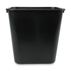 Online 28 qt. Plastic Soft-Sided Wastebasket - Black Trash & Waste Bins