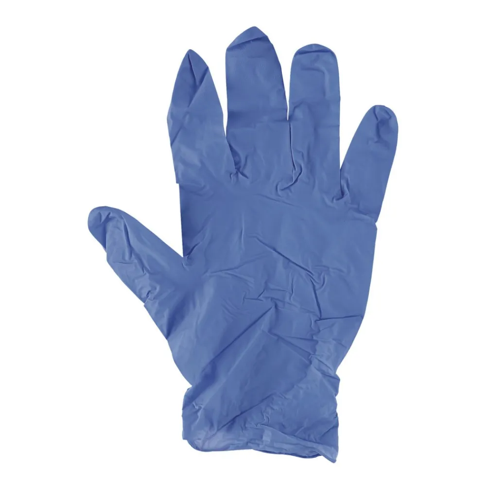Best 380 Series 4 mil Thick 9.5 in. Long Powder-Free Disposable General-Purpose Nitrile Gloves - Small, Blue (100/Box, 10 Boxes/Carton) Cleaning & Janitorial Supplies