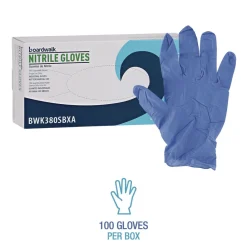 Best 380 Series 4 mil Thick 9.5 in. Long Powder-Free Disposable General-Purpose Nitrile Gloves - Small, Blue (100/Box, 10 Boxes/Carton) Cleaning & Janitorial Supplies