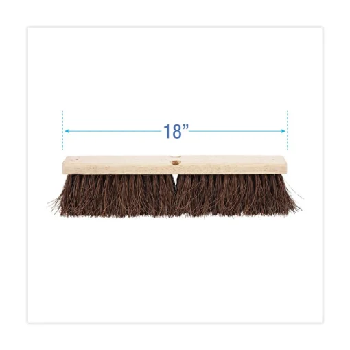 Discount BWK20118 18 in. Brush 3.25 in. Natural Palmyra Fiber Bristles Floor Brush Head Cleaning & Janitorial Supplies