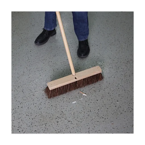 Discount BWK20118 18 in. Brush 3.25 in. Natural Palmyra Fiber Bristles Floor Brush Head Cleaning & Janitorial Supplies