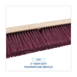 BWK20318 3 in. Maroon Heavy-Duty Polypropylene Bristles 18 in. Brush Floor Brush Head Cleaning & Janitorial Supplies