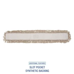 Sale BWK1048 48 x 3 Cotton Dust Mop Head - White Cleaning & Janitorial Supplies