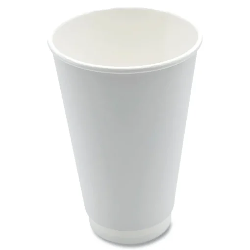 Best BWKDW16HCUP 16 oz. Double-Walled Paper Hot Cups - White (500/Carton) Tabletop And Serveware