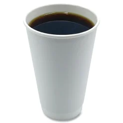 Best BWKDW16HCUP 16 oz. Double-Walled Paper Hot Cups - White (500/Carton) Tabletop And Serveware