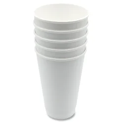 Best BWKDW16HCUP 16 oz. Double-Walled Paper Hot Cups - White (500/Carton) Tabletop And Serveware