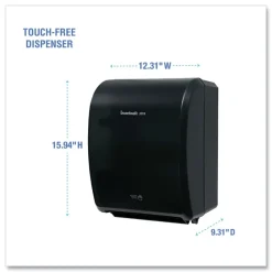 New BWK33GREEN 12.31 in. x 9.31 in. x 15.94 in. Xtra Electronic Hand Towel Dispenser - Black (1-Carton) Paper & Dispensers